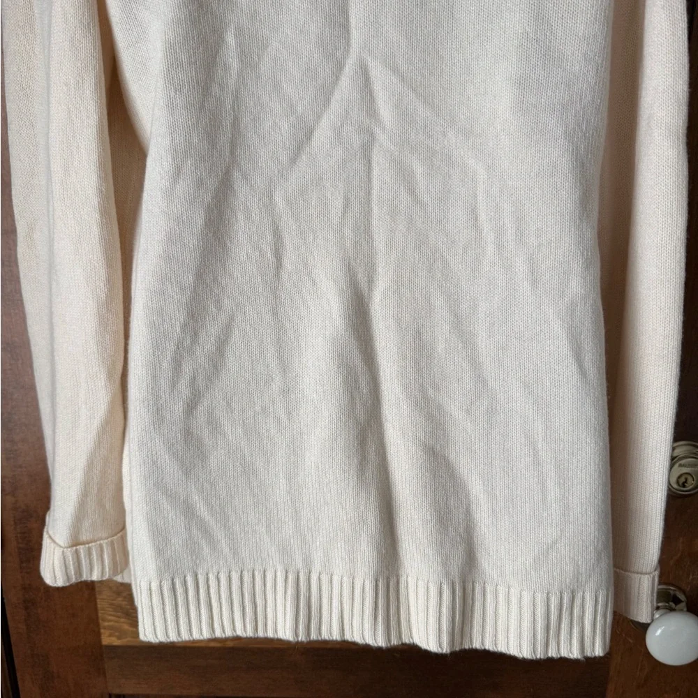 Banana Republic Cream Open Front Cashmere Sweater Medium